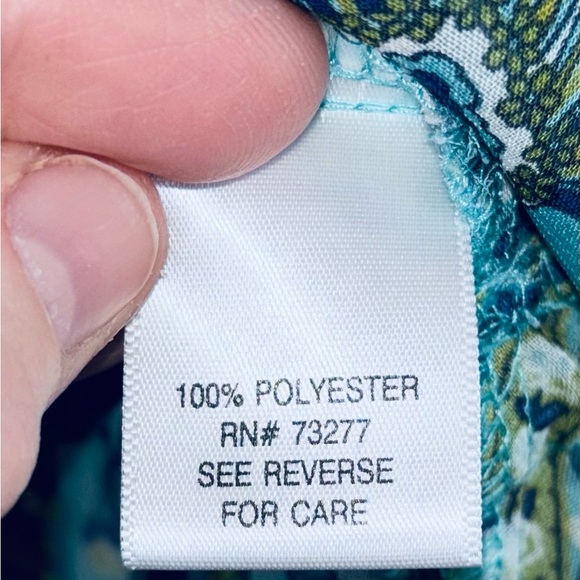 Apt. 9 Teal and Olive Patterned Skirt Sz Medium - Picture 4 of 7